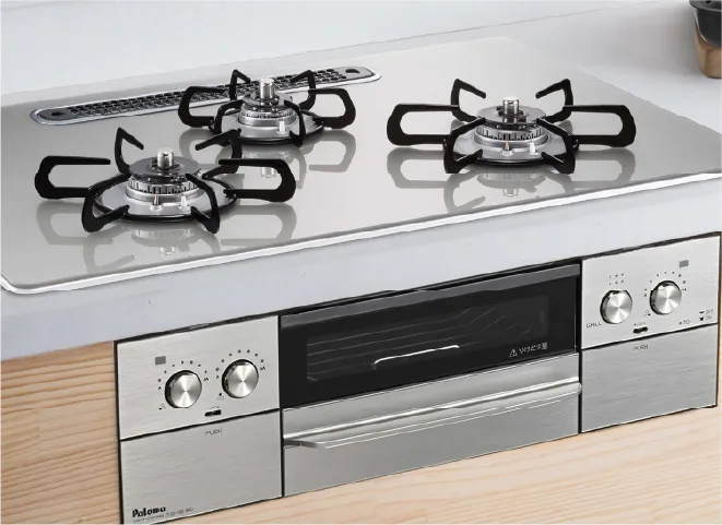 パロマ製３口ガラストップコンロ