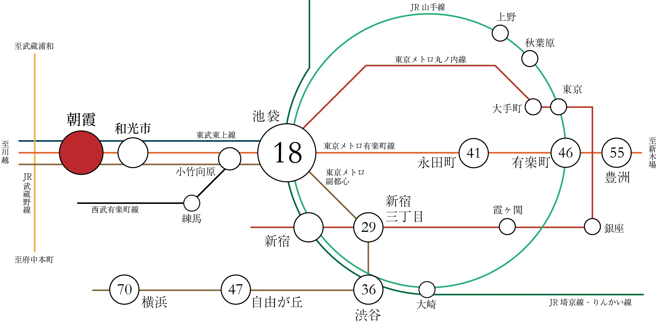 周辺路線図