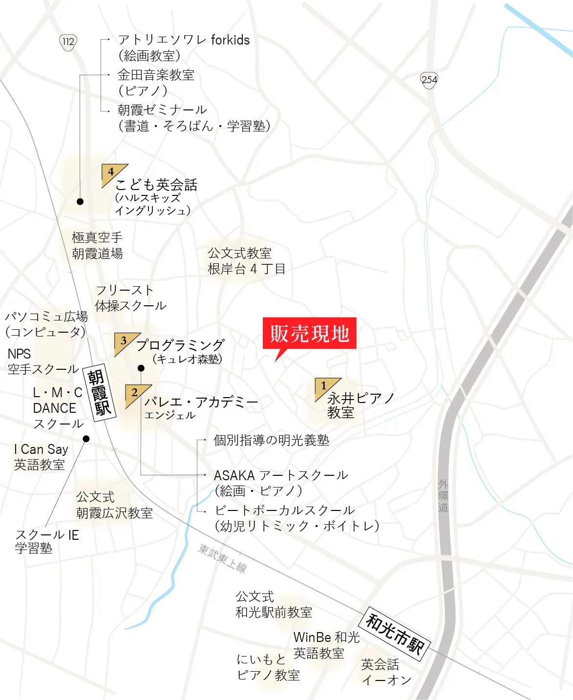 周辺地図（お稽古事）