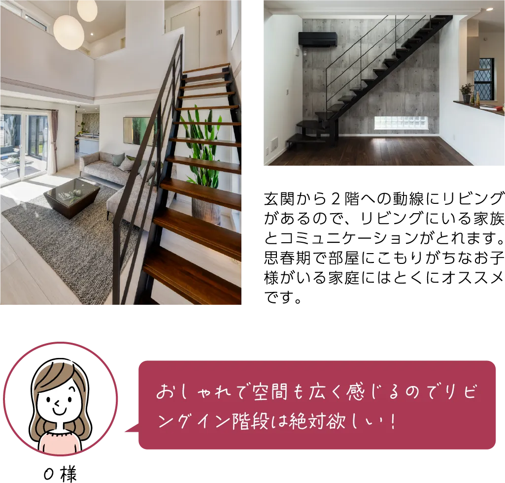 リビング階段