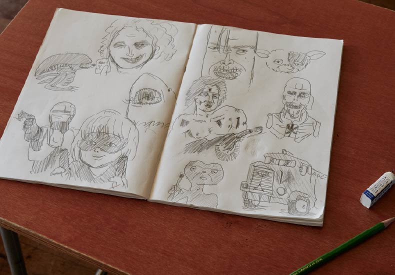 劇中使用、映画愛の詰まったお絵描きノート