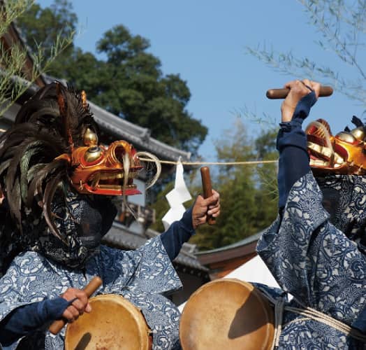 瑞岩寺の岩崎簓獅子舞